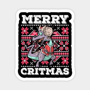 Ugly Christmas D20 Dice RPG Meme Role Play PnP Merry Critmas Magnet