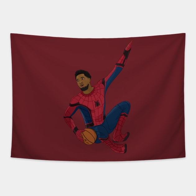 Donovan Mitchell Spida digital illustration Tapestry by fmmgraphicdesign