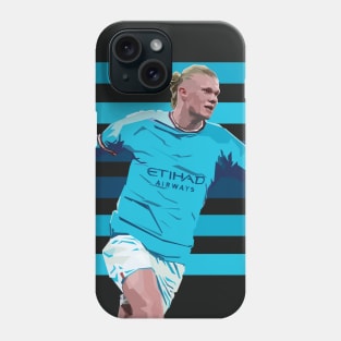 Erling Haaland In Vector Art Style Phone Case