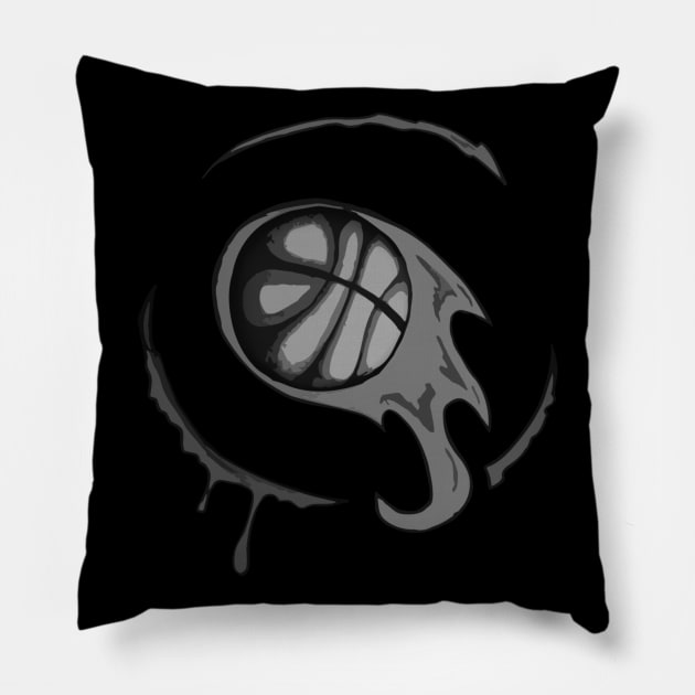 Vector Basketball Fireball Pillow by MaystarUniverse