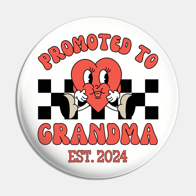 Grandma Est 2024, New Grandmother, Grandma Reveal Pin by WaBastian