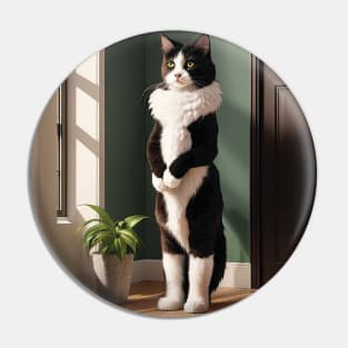 Intriguing portrait of Mon Chat standing in light and dark Pin