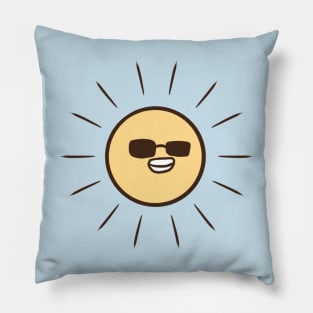 Cool Sun wearing sunglasses Pillow