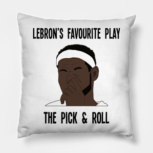 Funny NBA Meme - Lebron Digs His Nose - Pick & Roll Meme Pillow