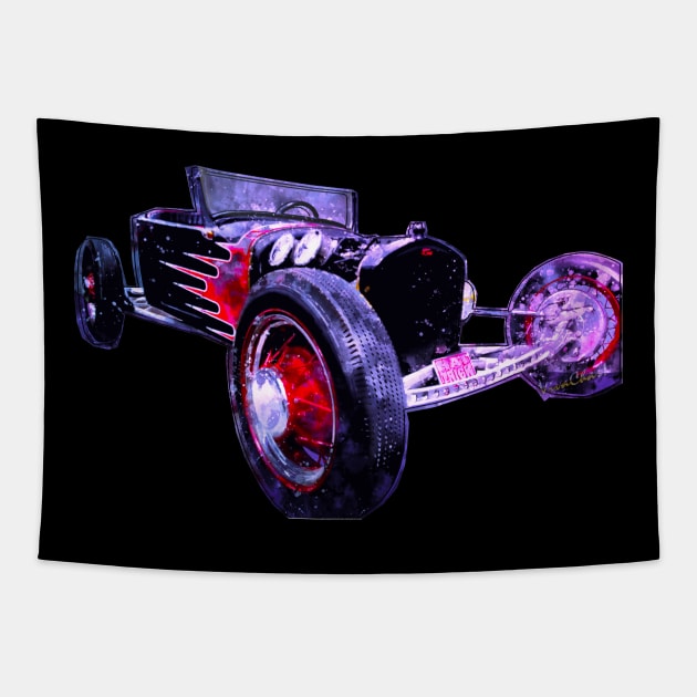 23 T Rat Rod Roadster Tapestry by vivachas