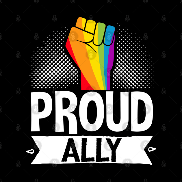 LGBT Gay Pride Month  Proud Ally  Fist by Caskara