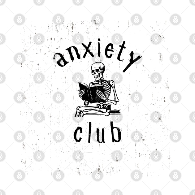 Anxiety Club Skeleton reading by FunGraphics