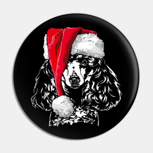 Funny Poodle Santa Christmas dog mom Pin