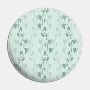 Blue-Green Ivy Branches Pattern Pin