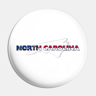 North Carolina Colored State Letters Pin