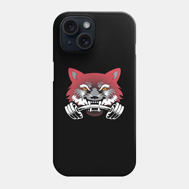 Wolf sport and fitness lovely blend drawing cute cool colorful Phone Case by Okuadinya