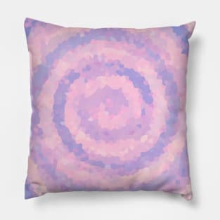 Underwater Circle Of Pastel Yellow, Pinks and Blue Pillow