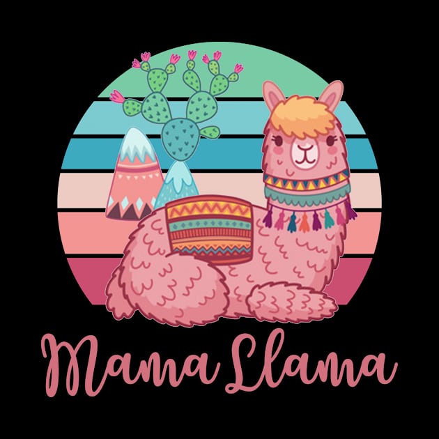 Womens Mama Llama - Funny _ Cute Mom Gift Tank Top by Kaileymahoney