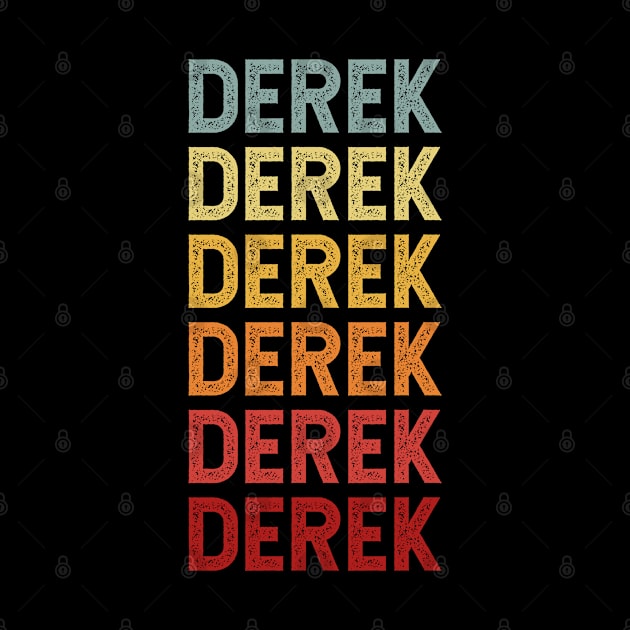 Derek Name Vintage Retro Gift Named Derek by CoolDesignsDz