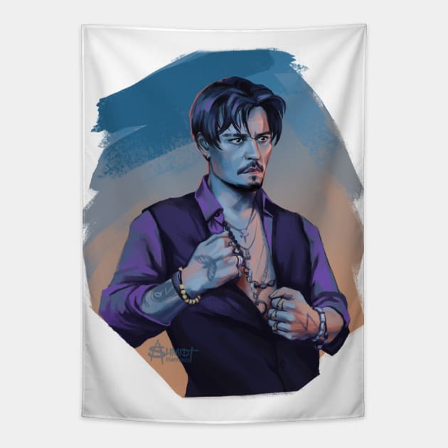 Johnny Depp Tapestry by ashmidt