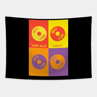 Vinyl Collage Vintage Tapestry