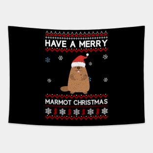 Marmot Have A Merry Xmas Ugly Christmas Tapestry