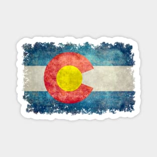 Colorado State flag in distressed grunge Magnet