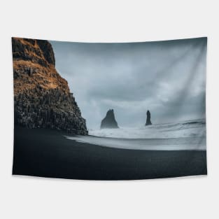 Black Sand Beach Tapestry