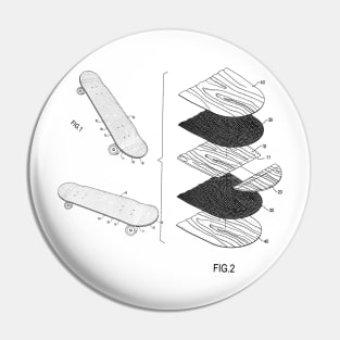 Skateboard and Grip Tape Patent Pin