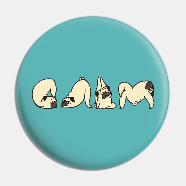 Calm Pugs Pin by huebucket