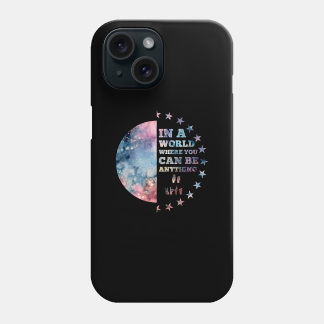 In A World Where You Can Be Anything Be Kind Or Deaf Phone Case by mangobanana