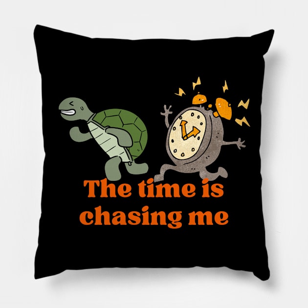 The time is chasing me Pillow by sirazgar