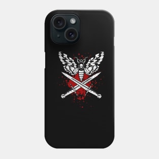 Crossed daggers with skull moth Phone Case