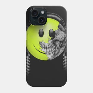 90's Rave Music Smiley Face Skeleton T Shirt Phone Case