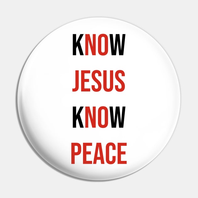 Know Jesus Know Peace Pin by kaileekuropas