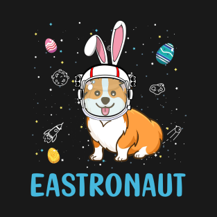 Eastronaut Corgi Astronaut Easter Day T-Shirt