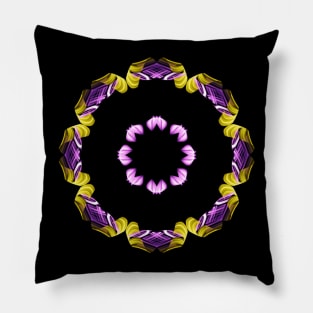 Violet and Yellow flower Pillow