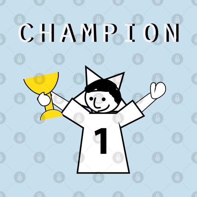 Champion with a trophy doodle by 4wardlabel