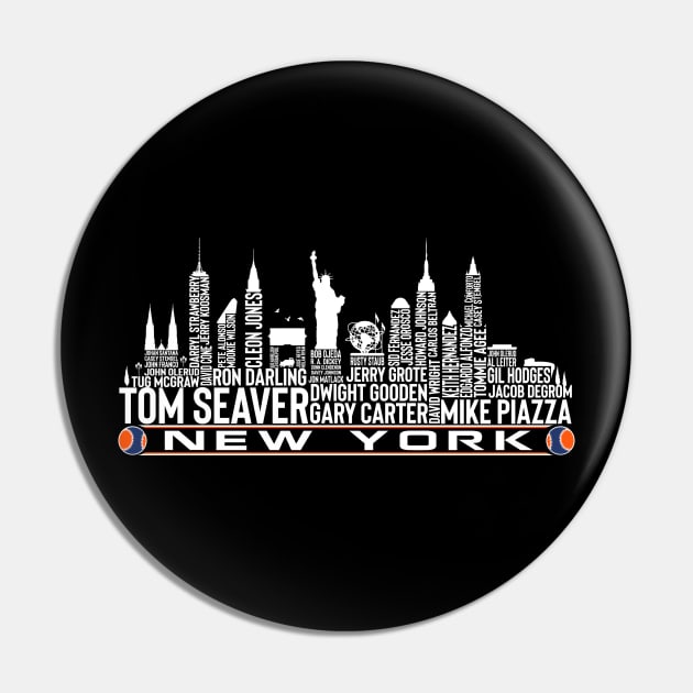 New York Baseball Team All Time Legends New York City Skyline Pin by Baswan D'apparel Ish