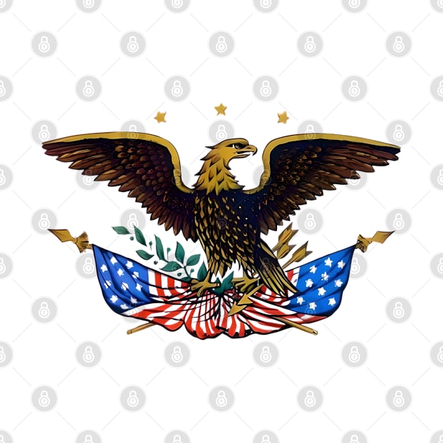 Vintage Patriotic American Eagle by Desert Owl Designs