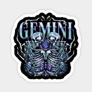Gemini Bootleg Retro Hiphop Zodiac Sign Astrology Birthday Magnet
