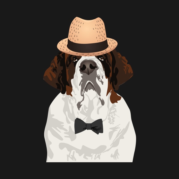 Saint Bernard Dog T-Shirt for Dog Lovers by riin92