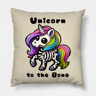 Unicorn to the bone Pillow