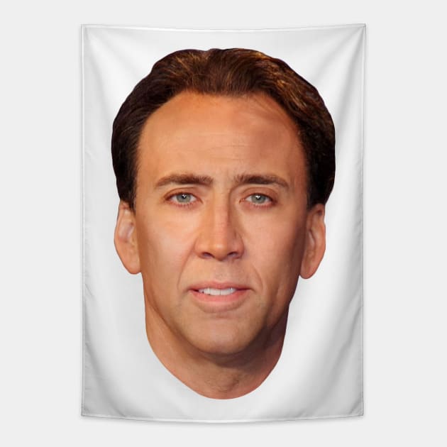 Nicolas Cage's Head Tapestry by Shappie112