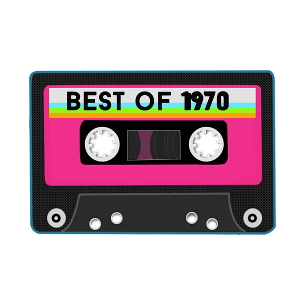 Best Of 1970 50th Birthday 50 Years Old Gifts Cassette Tape Vintage by ClothesLine