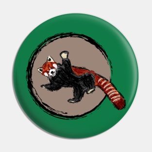 Artwork of a Red Panda IV Pin