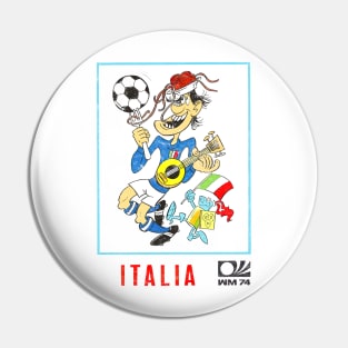 Italia 74 / Vintage Faded-Style Football Design Pin