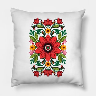 Hungarian Folk Floral symmetrical Pillow