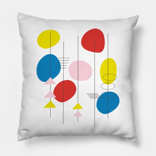 Atomic Space Age 19 Pillow by ApricotBirch