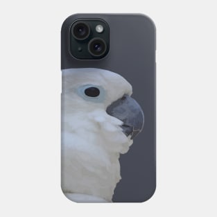 Side Portrait Of A Blue-Eyed Cockatoo Cut Out Phone Case