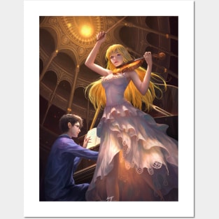 Your Lie In April Shigatsu Wa Kimi No Uso Arima And Kaori Poster for Sale  by SDStore03