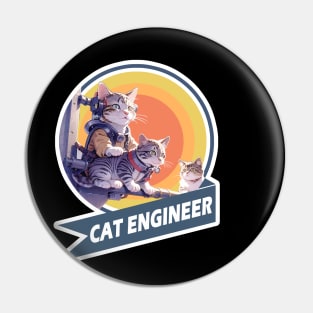 Cat Engineer Pin