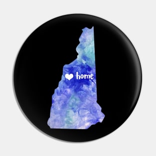 new hampshire state map watercolor Pin