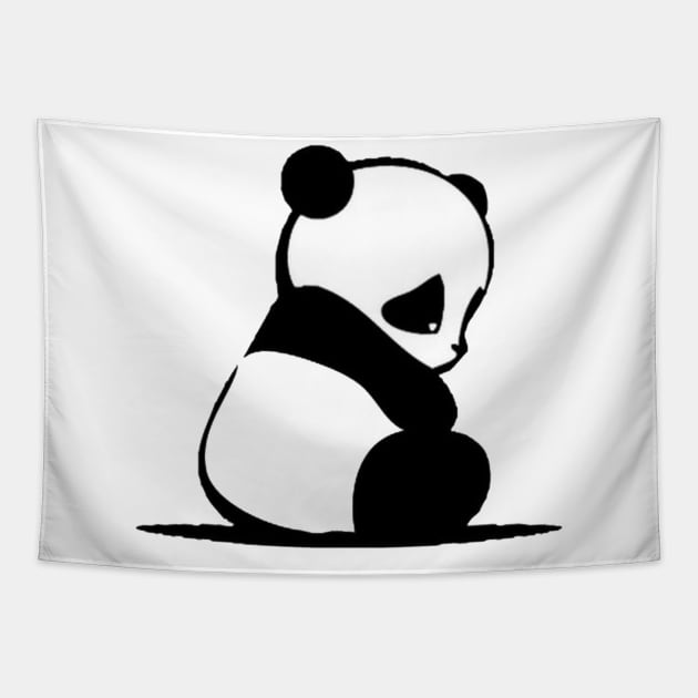 Sad Panda Tapestry by YoungRichFamousAuthenticApparel