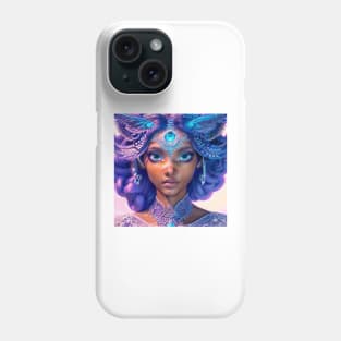 Portrait of Owl Goddess Phone Case